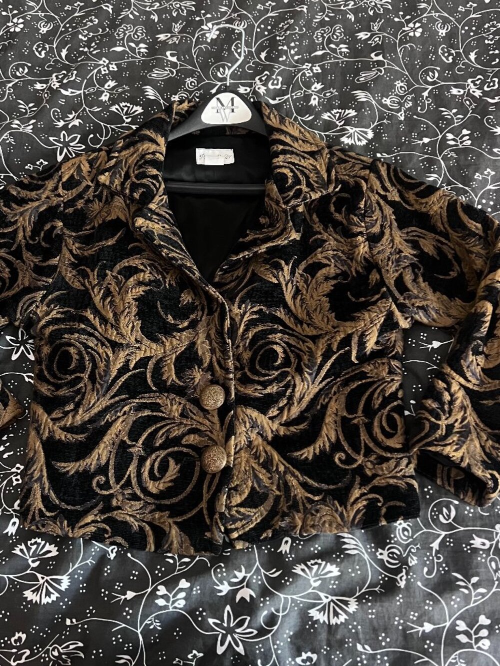 Vintage Paco Soler Tapestry Jacket with Acanthus Print